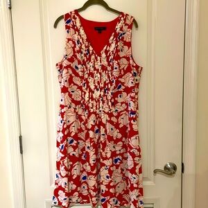 Banana Republic Red shift v-neck dress